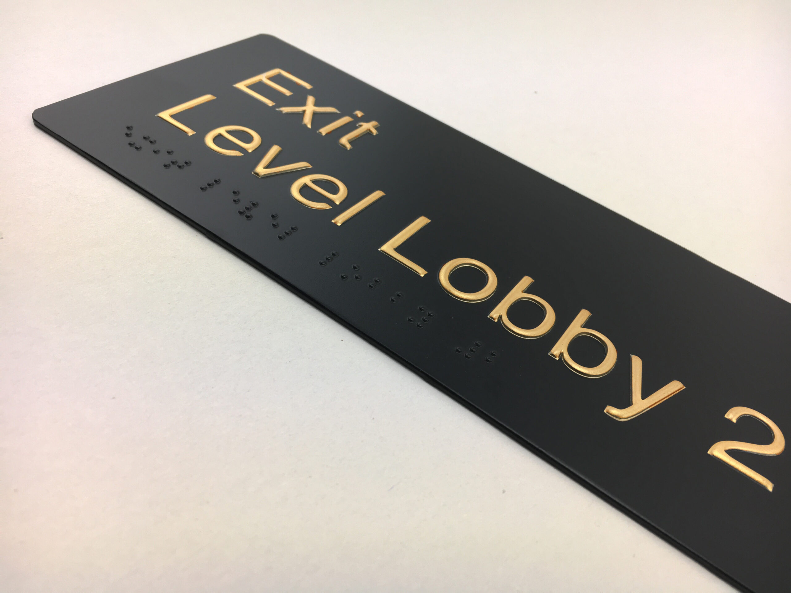 Brass Exit Level Braille Sign
