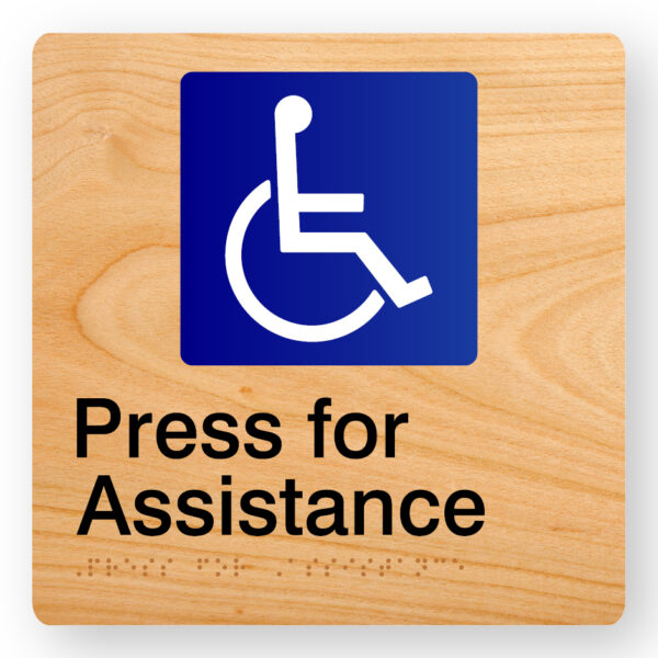 Press for Assistance (Accessible) 200x200 (SKU - PFA) WDGR