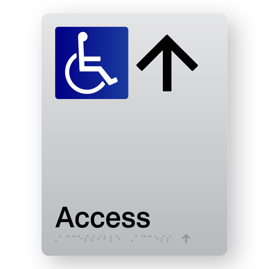 Accessible Access – Up Arrow (SKU – BFP – AAUA) Silver