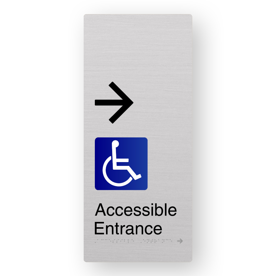 Accessible Entrance (Right Arrow) – (SKU-BFACE-XL-AERA) A