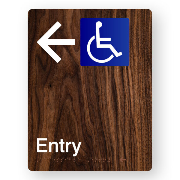 Accessible Entry - Left Arrow (SKU - BFP - AENTLA) Dark WDGR