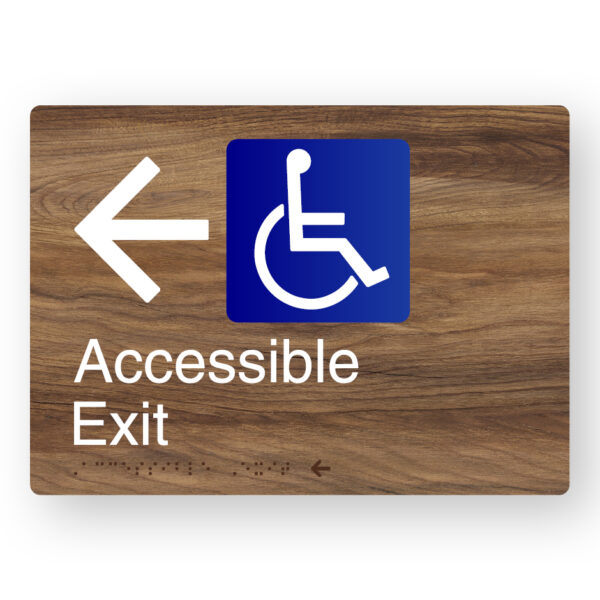 Accessible-Exit-Left-Arrow-SKU-AEXLA-MWOOD