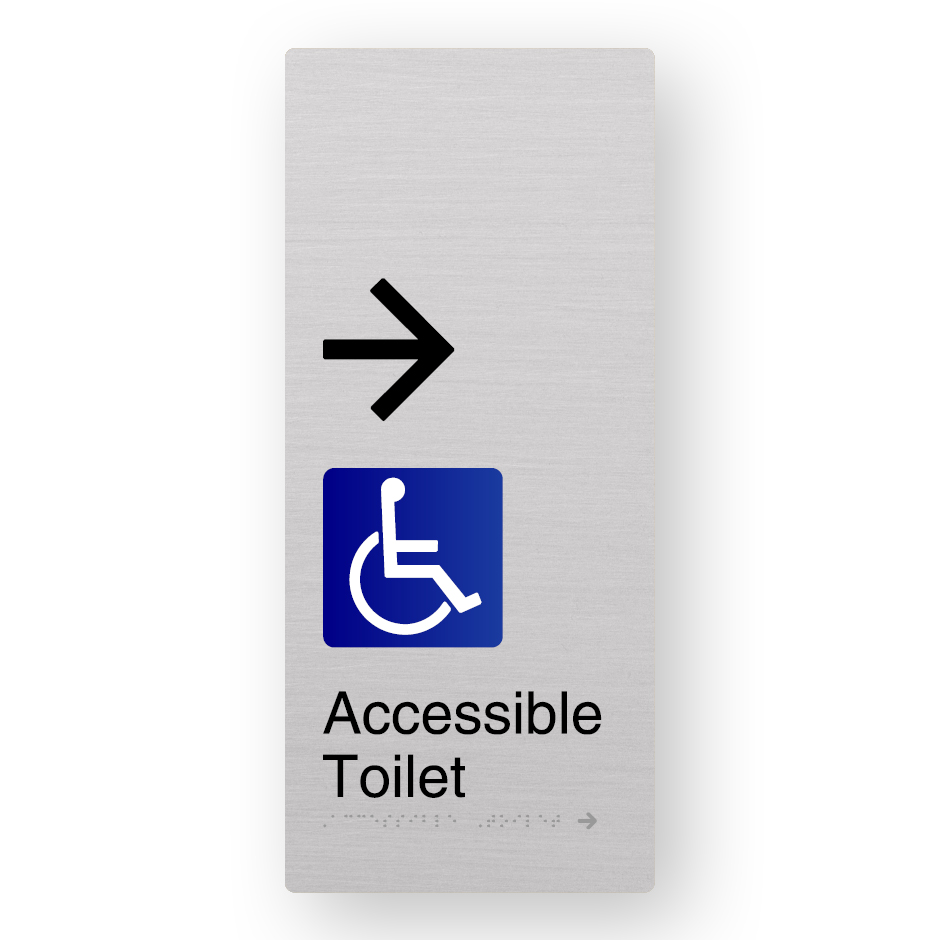 Accessible Toilet (Right Arrow) – (SKU-BFACE-XL-ATRA) A