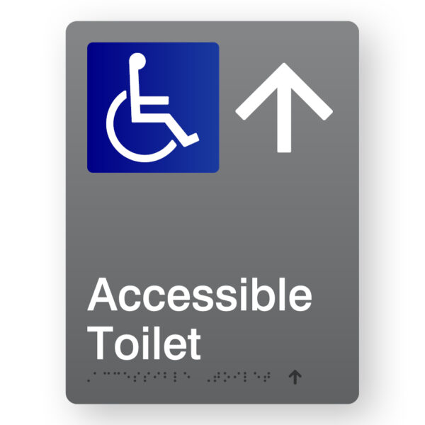 Accessible Toilet - Up Arrow (SKU - BFP - ATUA) Grey