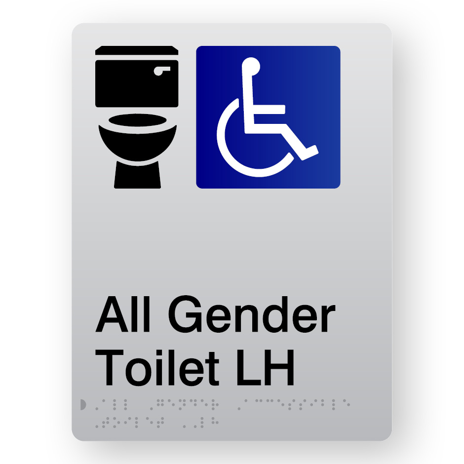 All Gender Toilet LH (SKU – BFP – AGTL2) Silver