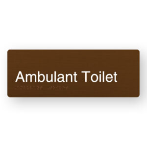Ambulant Toilet Braille Sign in a Bronze Finish