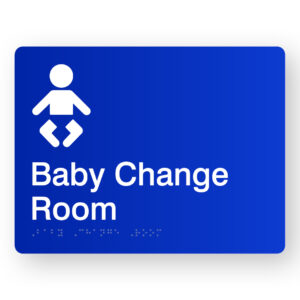 Baby Change Room Braille Sign in Blue Acrylic