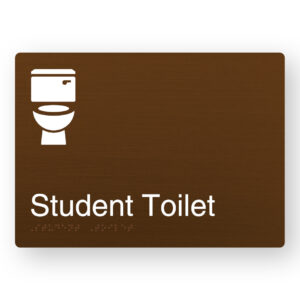 Student Toilet Braille Sign in a Bronze Finish