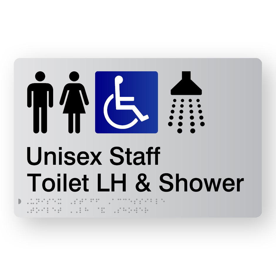 Unisex Accessible Staff Toilet LH & Shower (SKU – UASTLS) Silver