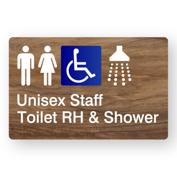 Unisex Accessible Staff Toilet RH & Shower (SKU - UASTRS) Mid WDGR