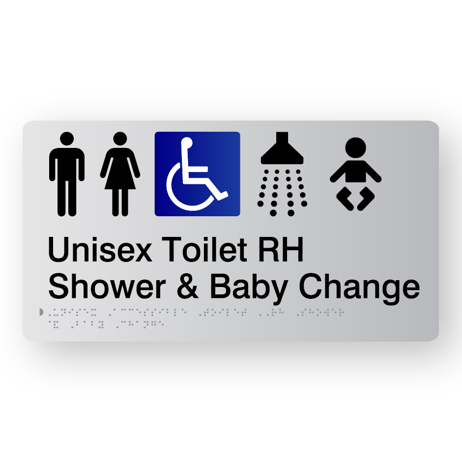 Unisex-Accessible-Toilet-RH-Shower-Baby-Change-SKU-UATRSBC-Silver