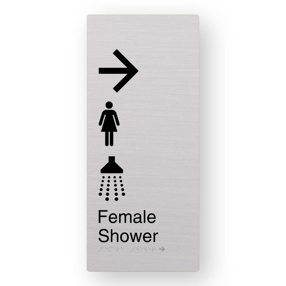 Female Shower (Right Arrow) – (SKU-BFACE-XL-FSRA) A