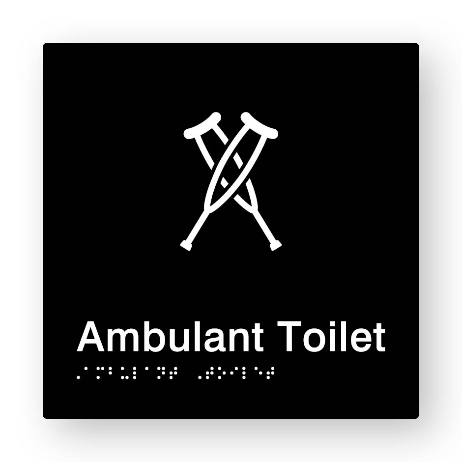 Ambulant Toilet (Crutches) – (SKU-BSS-AT2) Black