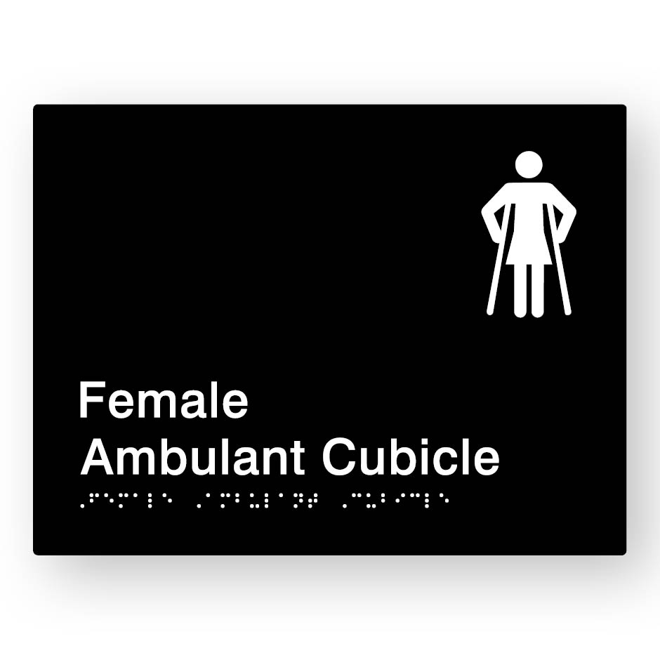 Female Ambulant Cubicle (SKU-BSS-FAC) Black