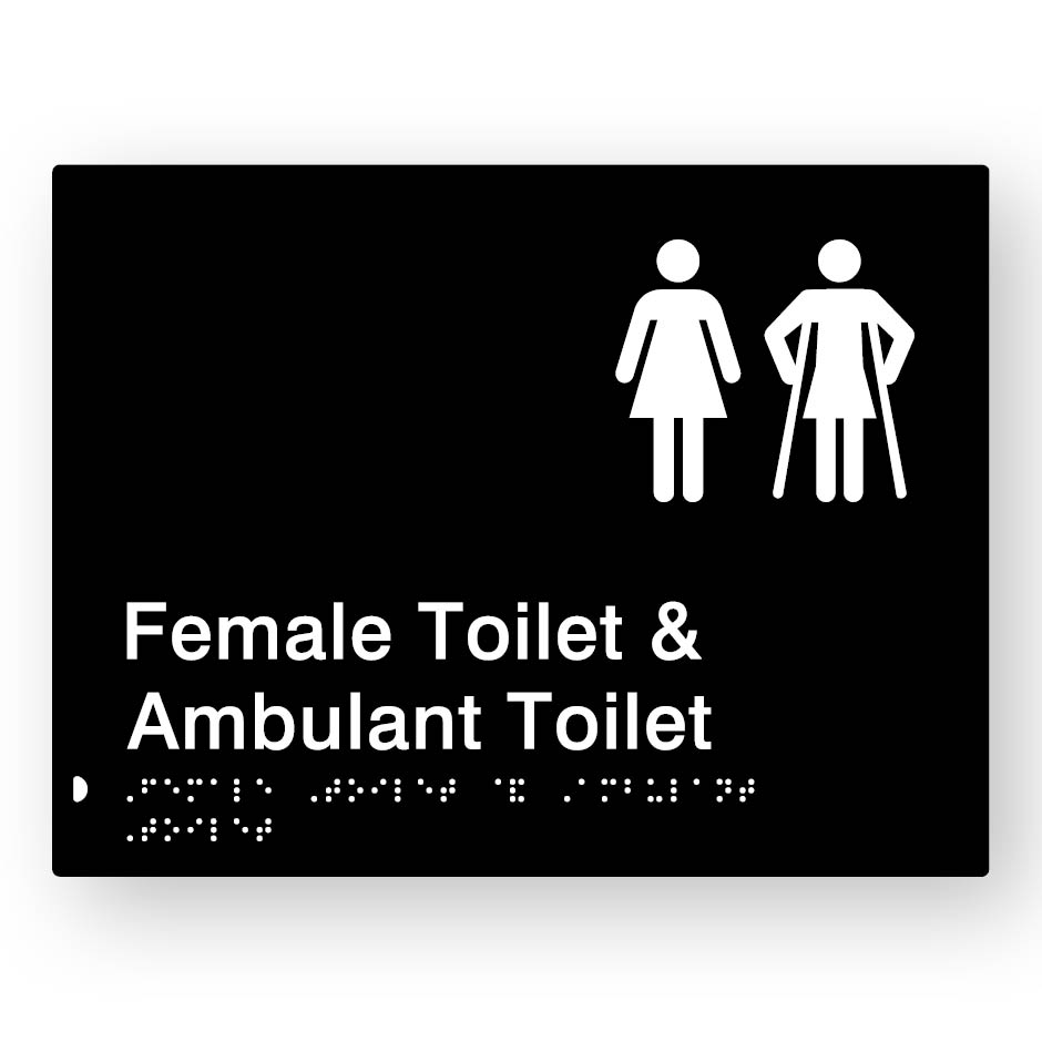 Female Toilet & Ambulant Toilet (SKU-BSS-FTAT) Black