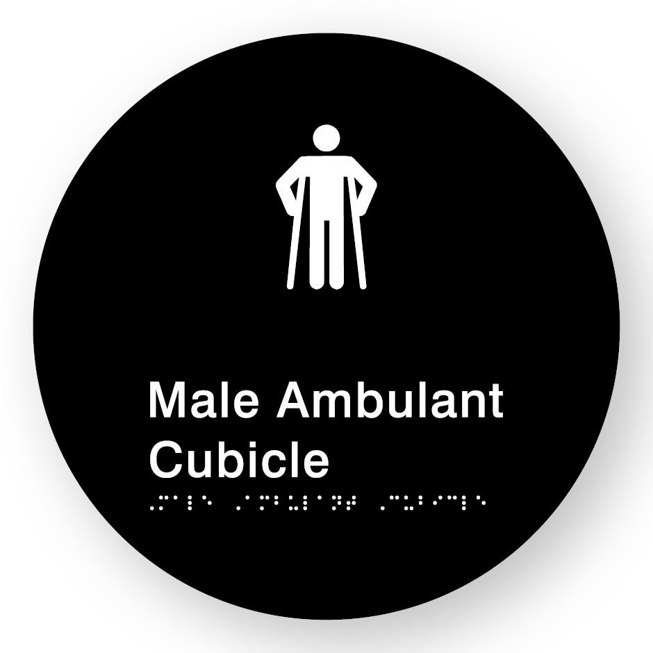 Male Ambulant Cubicle (SKU-BSSC-MAC) Black