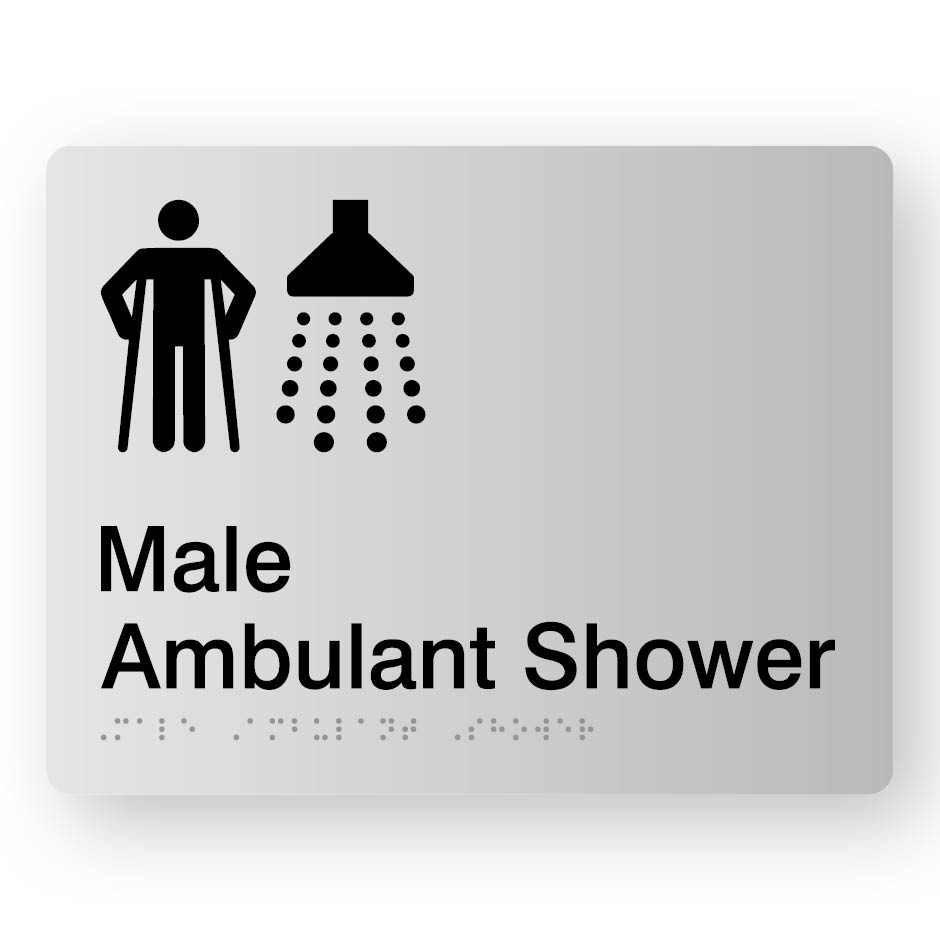 Male Ambulant Shower (SKU – MAMS) Silver