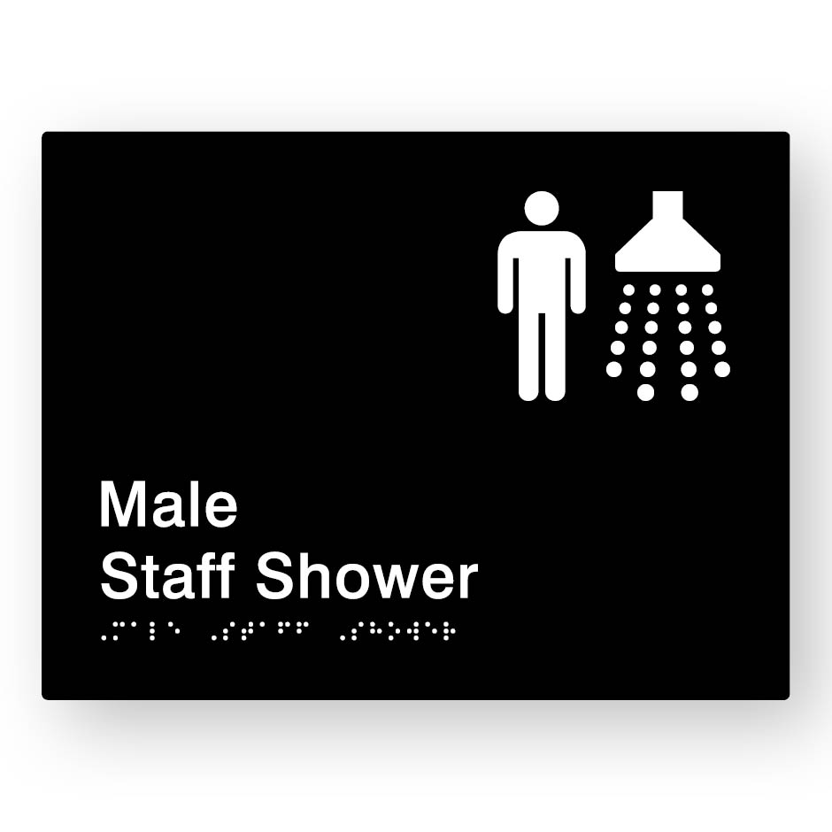 Male Staff Shower (SKU-BSS-MSS) Black