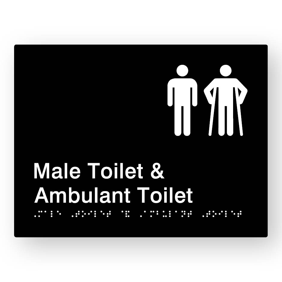 Male Toilet & Ambulant Toilet (SKU-BSS-MTAT) Black