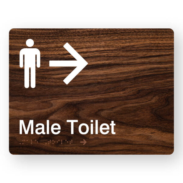 Male Toilet - Right Arrow (SKU - MTRA) Dark WDGR