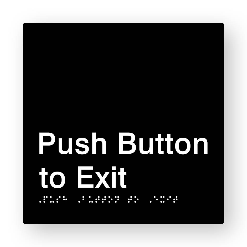 Push Button to Exit (SKU-BSS-PBTE) Black