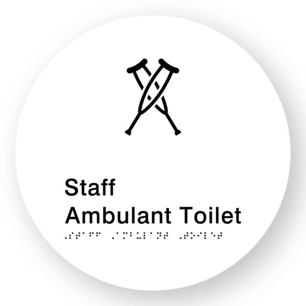 Staff Ambulant Toilet V2 (Crutches) - (SKU-BSSC-SAT2) White