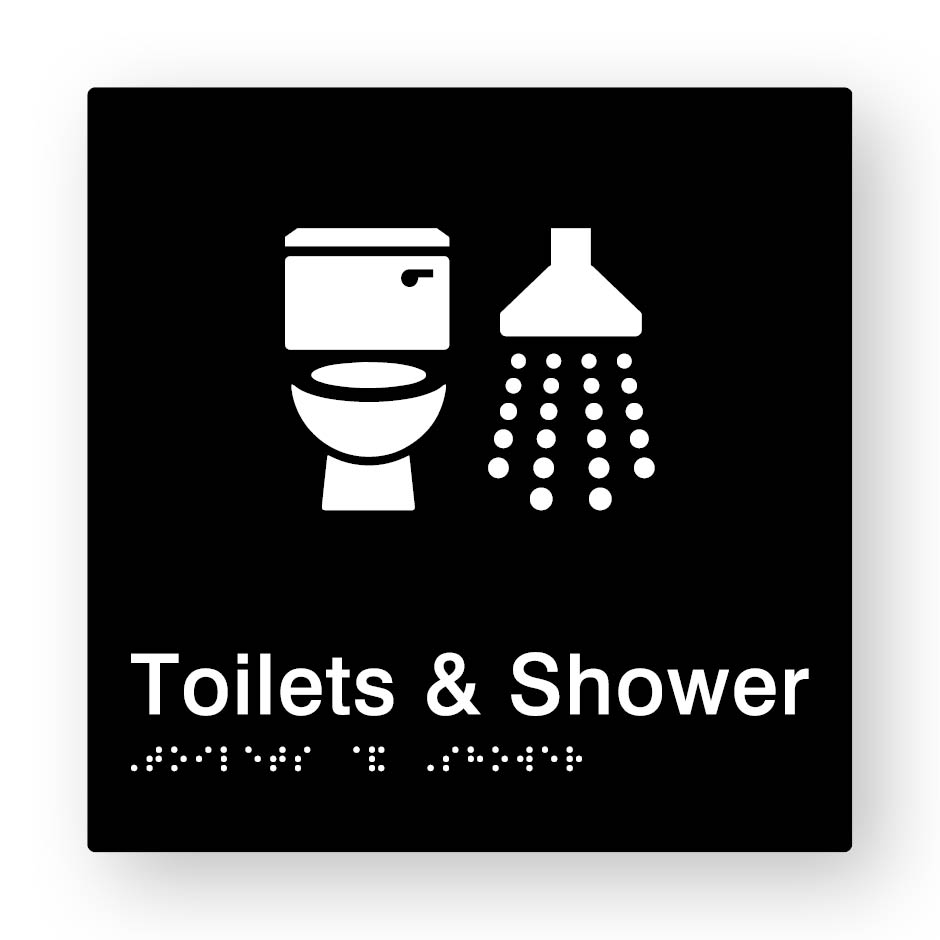 Toilets & Shower (SKU-BSS-TSH) Black