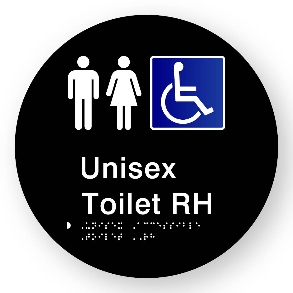Unisex Accessible Toilet RH (SKU-BSSC-UATR) Black