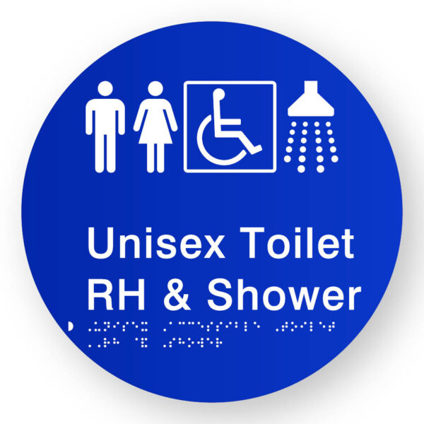Unisex Accessible Toilet RH & Shower (SKU-BSSC-UATRS) Blue