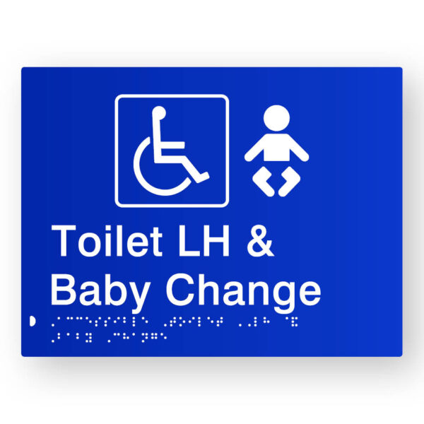 Accessible Toilet LH & Baby Change (SKU-BSS-ATLBC) Blue