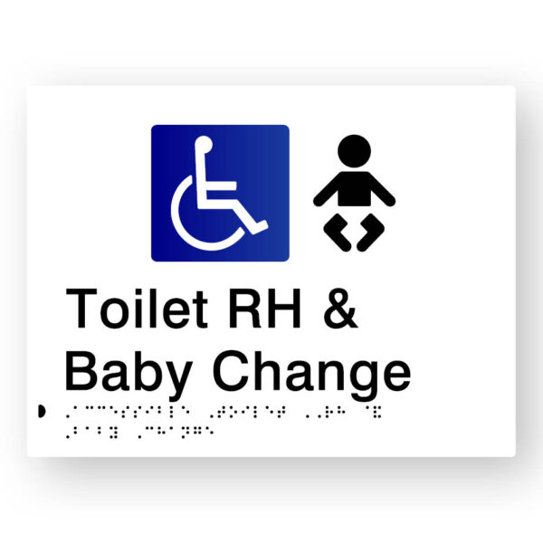 Accessible Toilet RH & Baby Change (SKU-BSS-ATRBC) White