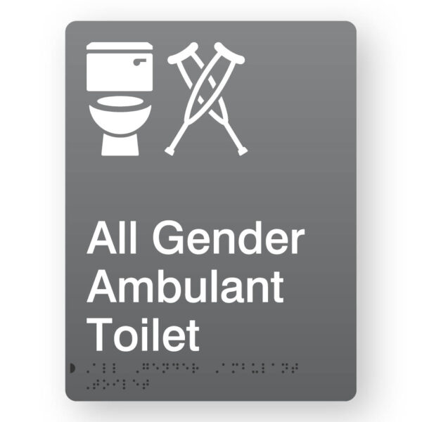 All Gender Ambulant Toilet (T - C) - (SKU - AGAT2) Grey