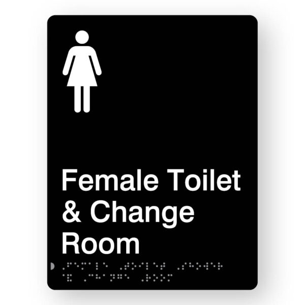 Female Toilet & Change (SKU - BFP - FTCR) Black
