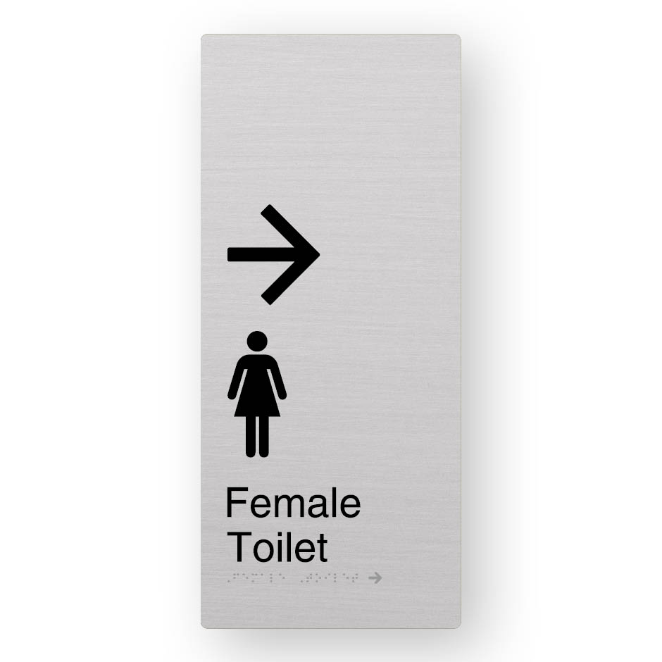 Female Toilet – Right Arrow (SKU-BFACE-XL-FTRA) A