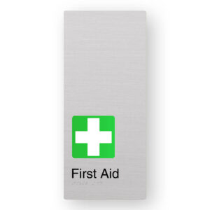 First Aid Braille Sign in XL Anodised Aluminium