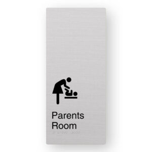 Parents Room Braille Sign in XL Anodised Aluminium