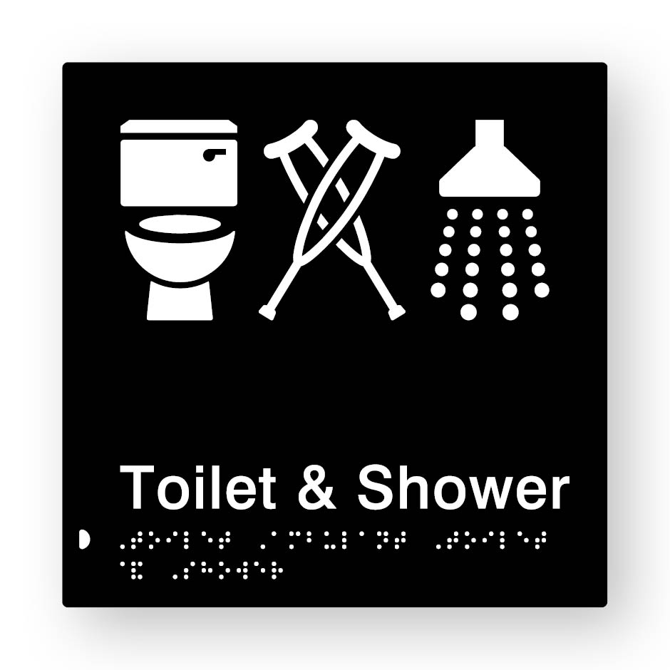 Toilet & Shower (T-C-S) – (SKU-BSS-TATS) Black
