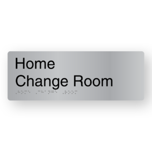 Home Change Room Braille Sign in Stainless Steel