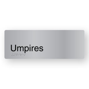 Umpires Braille Sign in Stainless Steel - Image 1