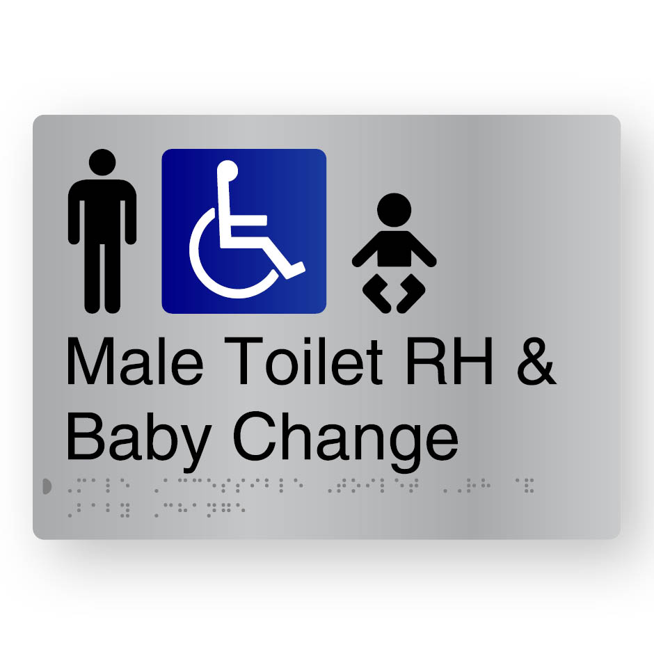 Male Accessible Toilet RH & Baby Change (SKU – BFACE – MATRBC) SS