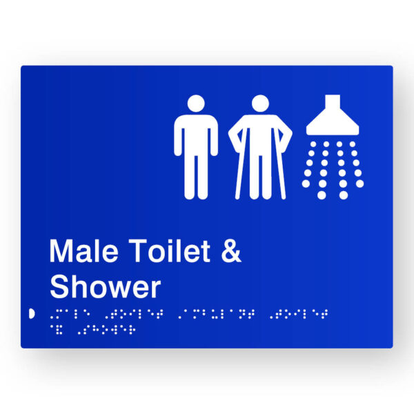 Male Toilet & Shower - (M - MA - S) - (SKU - TPS - MTATS) Blue