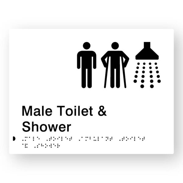 Male Toilet & Shower - (M - MA - S) - (SKU - TPS - MTATS) White