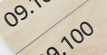 Custom 3d printed Braille Signs on Customers Panels