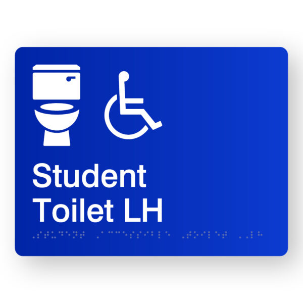 Student Accessible Toilet LH (SKU - STATL) Blue