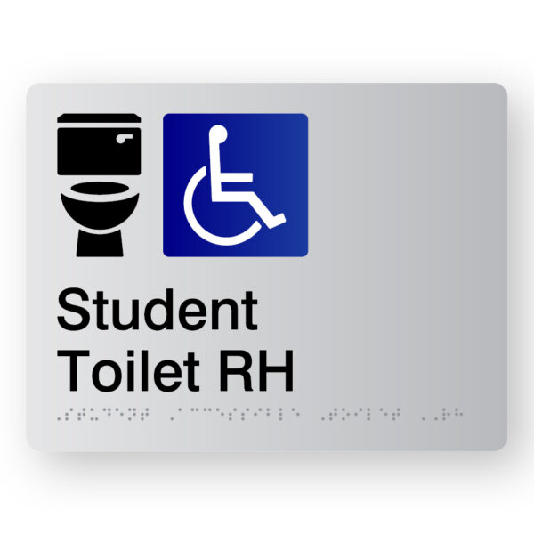 Student Accessible Toilet RH (SKU - STATR) Silver