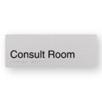 Consult Room Braille Sign in Anodised Aluminium