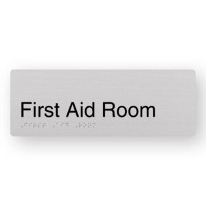First Aid Room Braille Sign in Anodised Aluminium