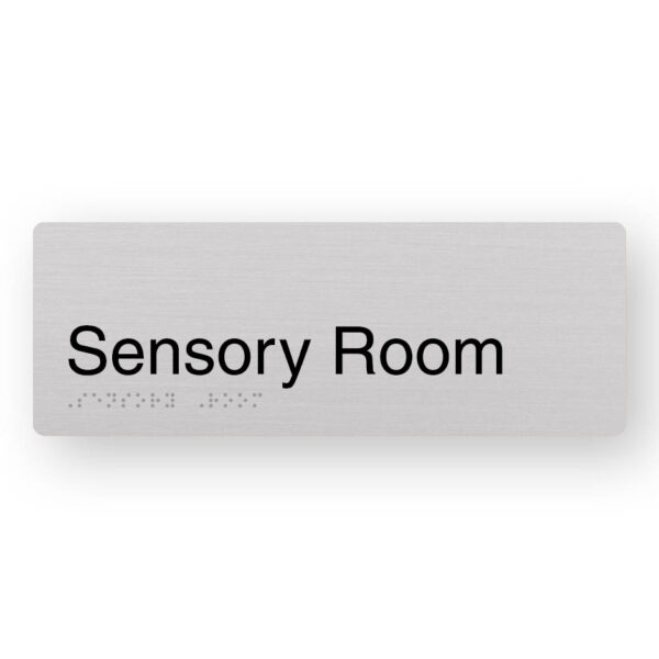 Sensory Room Braille Sign in Anodised Aluminium Sensory Room Braille Sign in Anodised Aluminium