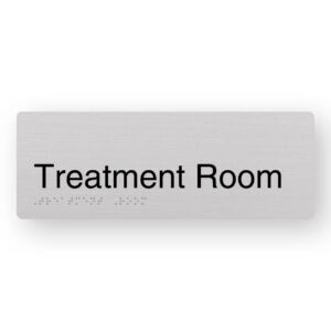 Treatment Room Braille Sign in Anodised Aluminium