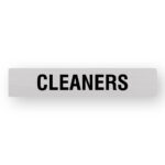 Cleaners Statutory Sign in Anodised Aluminium